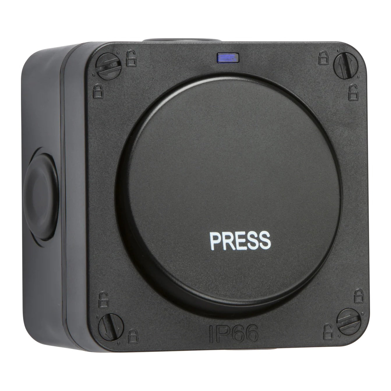 Knightsbridge OP21 IP66 20AX 1G retractive switch black