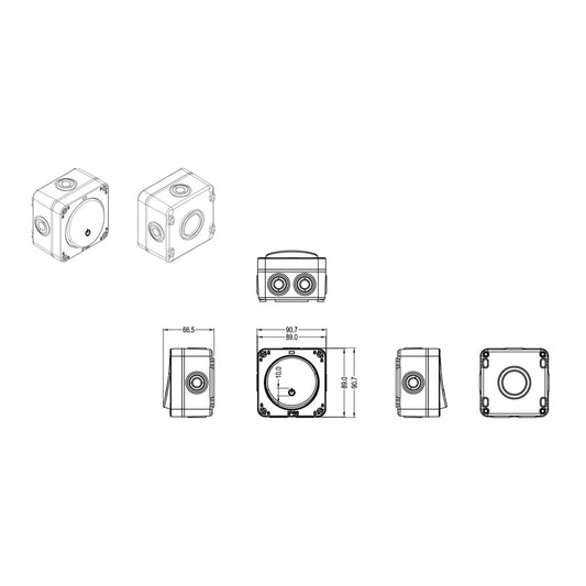 OP21T dimensions line drawing