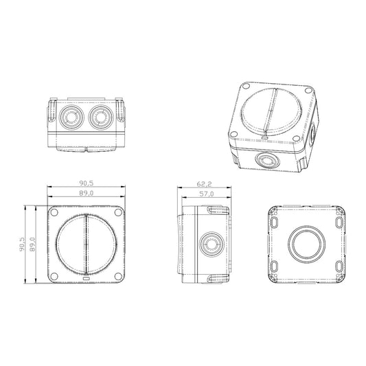 OP3 dimensions line drawing