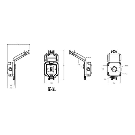 OP6N dimensions line drawing