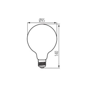 LED G95 Filament ES E27 5W Super Warm 1800K - Image 4
