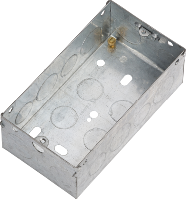 2G 47mm Galvanised Steel Box 2G 47mm Galvanised Steel Box