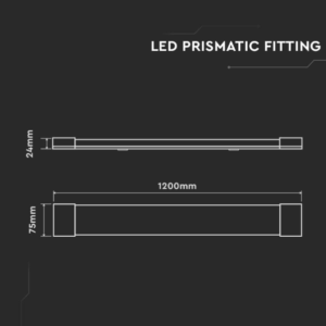 40W LED SLIM GRILL FITTING 4FT 120CM SAMSUNG CHIP 3000K - Image 4