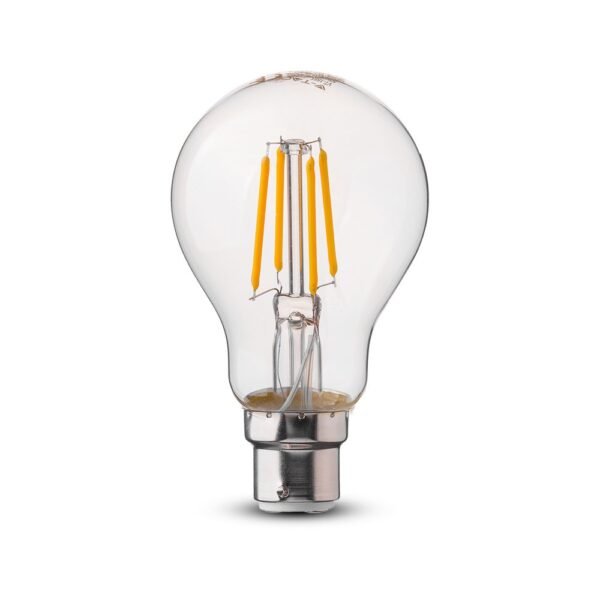 VT-208 4W A60 FILAMENT BULB-CLEAR GLASS SAMSUNG CHIP 3000K B22 VT-208 4W A60 FILAMENT BULB-CLEAR GLASS SAMSUNG CHIP 3000K B22