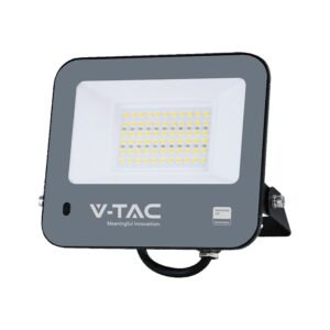 VT-44052 50W PHOTOCELL SENSOR FLOODLIGHT-SAMSUNG CHIP 1M WIRE 4000K BLACK BODY 120LM/W