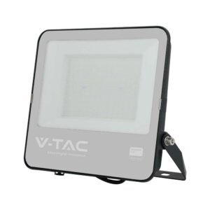 VT-44153 150W FLOODLIGHT SAMSUNG CHIP 1M WIRE 6500K BLACK BODY GREY GLASS 135LM/W