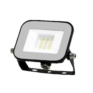 VT-44010 10W FLOODLIGHT SAMSUNG CHIP 6500K BLACK BODY GREY GLASS
